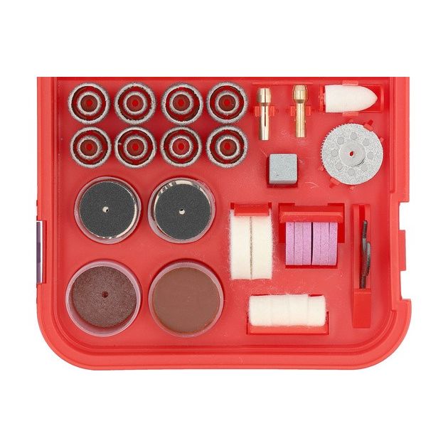 Набор насадок для мини-шлифмашинок YATO, шпиндели Ø=3,2 мм, 157 эл., фото , изображение 5 | SNABZHENIE.com.ua