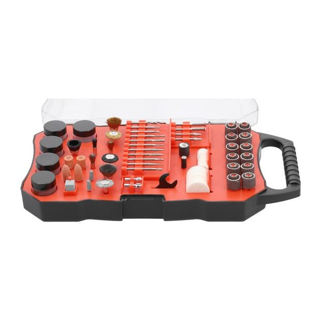 Набор насадок для мини-шлифмашинок YATO, 201 элемент, шпиндели Ø=3,2мм, фото , изображение 3 | SNABZHENIE.com.ua