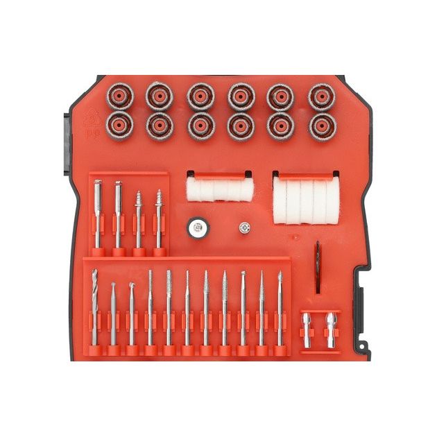 Набор насадок для мини-шлифмашинок YATO, 201 элемент, шпиндели Ø=3,2мм, фото , изображение 5 | SNABZHENIE.com.ua