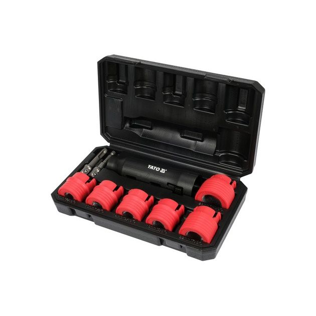 Насадки YATO для очищения гвинтів и шпильок, 9 элементов, 1/2", фото , изображение 2 | SNABZHENIE.com.ua