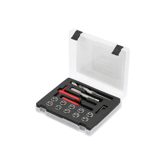 Комплект инструментов для ремонта резьбы YATO М16 х 2.0 мм, 15 шт., фото , изображение 2 | SNABZHENIE.com.ua