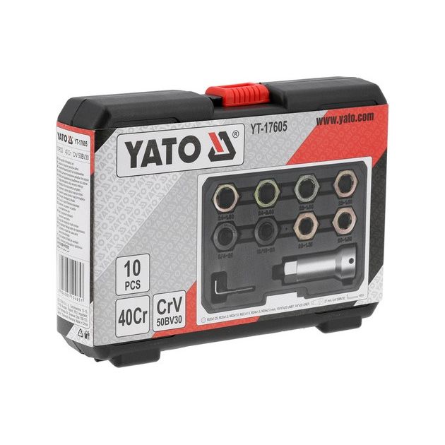 Набор для ремонта резьбы YATO 3/4, 13/16, М20-24, шаги 1-2 [10], фото , изображение 5 | SNABZHENIE.com.ua