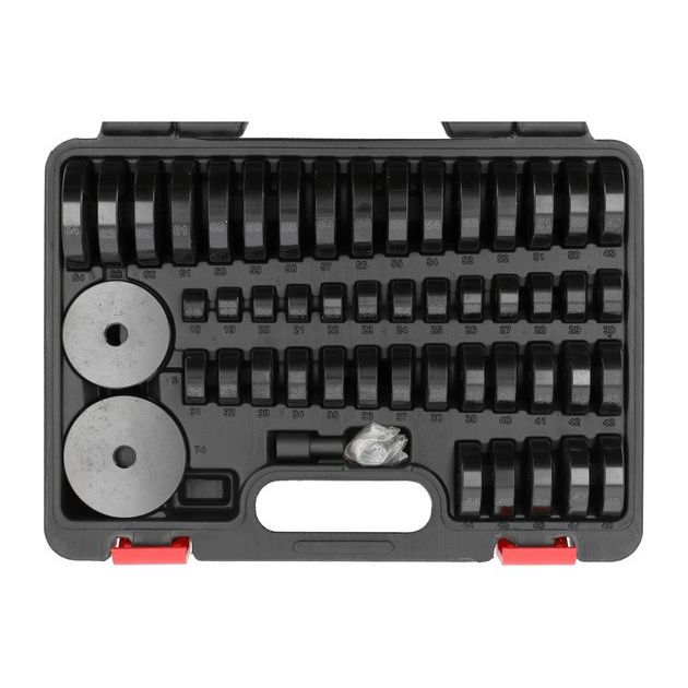 Засоби регуляції підшипників, сальників YATO 2 штифти l= 115/215 мм, перехідники Ø= 18-47 мм, 52 шт, фото , зображення 2 | SNABZHENIE.com.ua