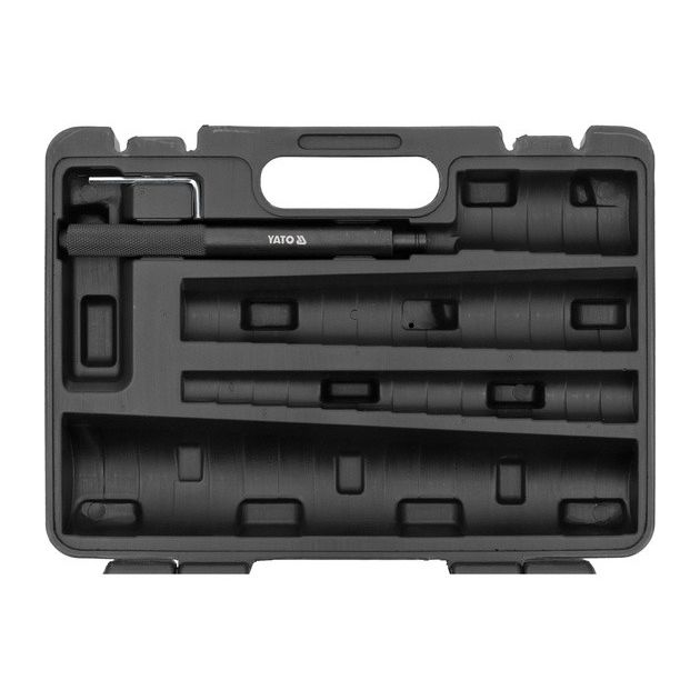 Засоби регуляції підшипників, сальників YATO 2 штифти l= 115/215 мм, перехідники Ø= 18-47 мм, 52 шт, фото , зображення 3 | SNABZHENIE.com.ua