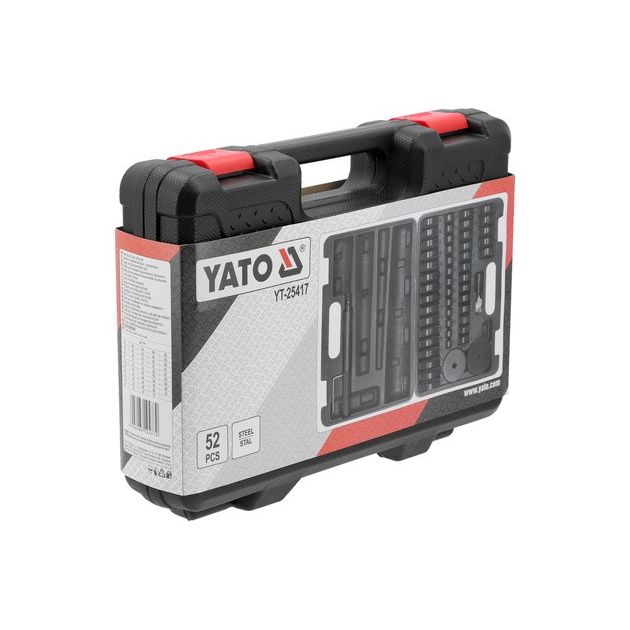 Засоби регуляції підшипників, сальників YATO 2 штифти l= 115/215 мм, перехідники Ø= 18-47 мм, 52 шт, фото , зображення 6 | SNABZHENIE.com.ua