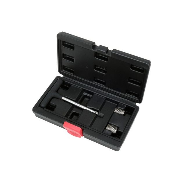 Фрезы для гнезд датчиков ABS YATO, с держателем 1/4, Ø=15х23 и 18х23 мм, 3 шт., фото , изображение 2 | SNABZHENIE.com.ua