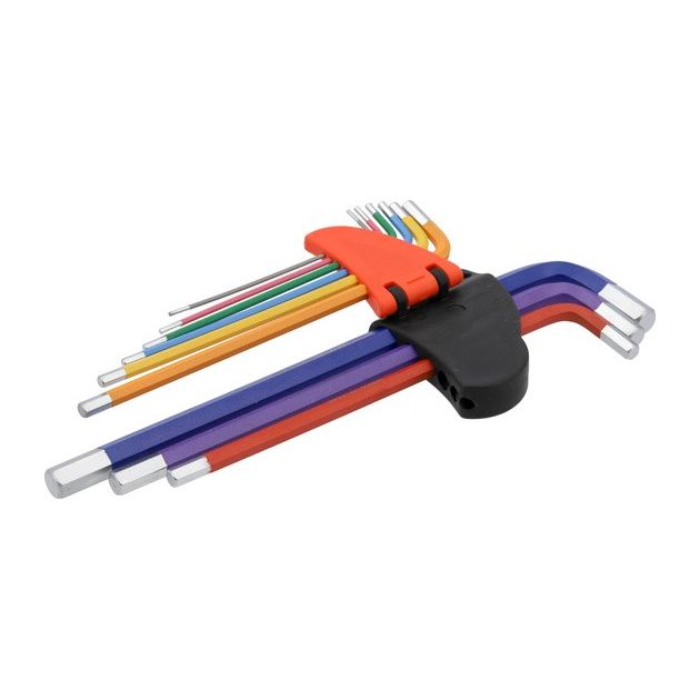 Ключі шестигранні YATO: М1.5-10 мм, Г-подібні, 2-сторонні, l= 97-225 мм, 9 шт., фото , зображення 3 | SNABZHENIE.com.ua