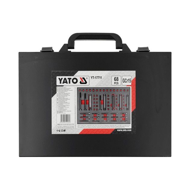 Набор для ремонта резьбы свечей YATO M8-M12 мм, 68 элементов YT-17711, фото , изображение 4 | SNABZHENIE.com.ua