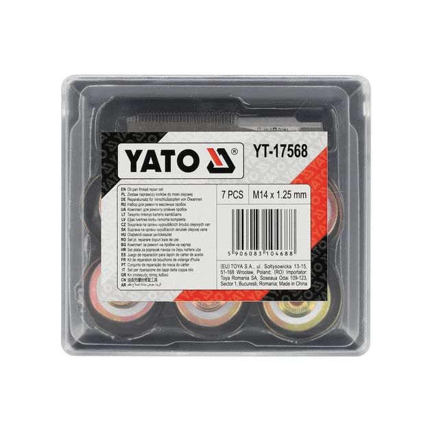 Набор для ремонта масляных пробок YATO M14 x 1.25 мм, 7 эл., фото , изображение 4 | SNABZHENIE.com.ua
