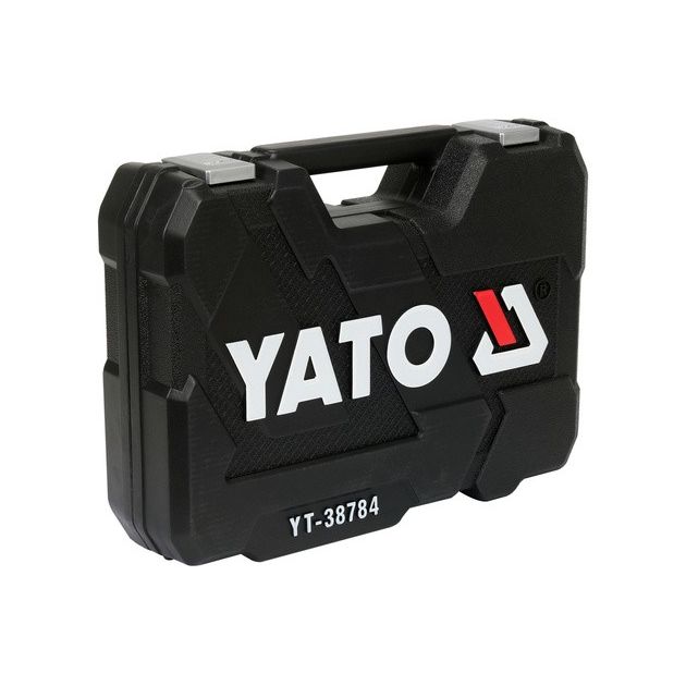 Набор торцевых головок YATO 1/4" и 1/2" с трещоткой, 93 предмета, фото , изображение 5 | SNABZHENIE.com.ua