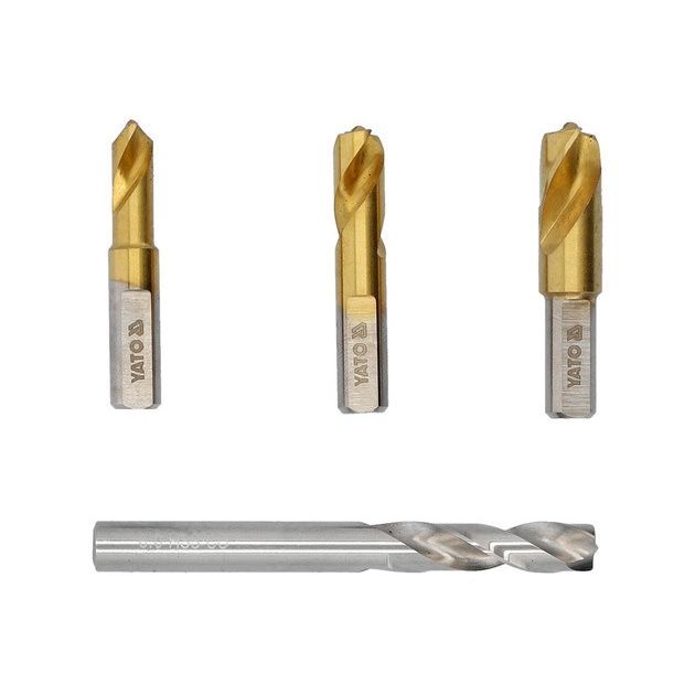 Свердла для точечного сваривания HSS YATO, 4 шт. в футляре, фото , изображение 2 | SNABZHENIE.com.ua