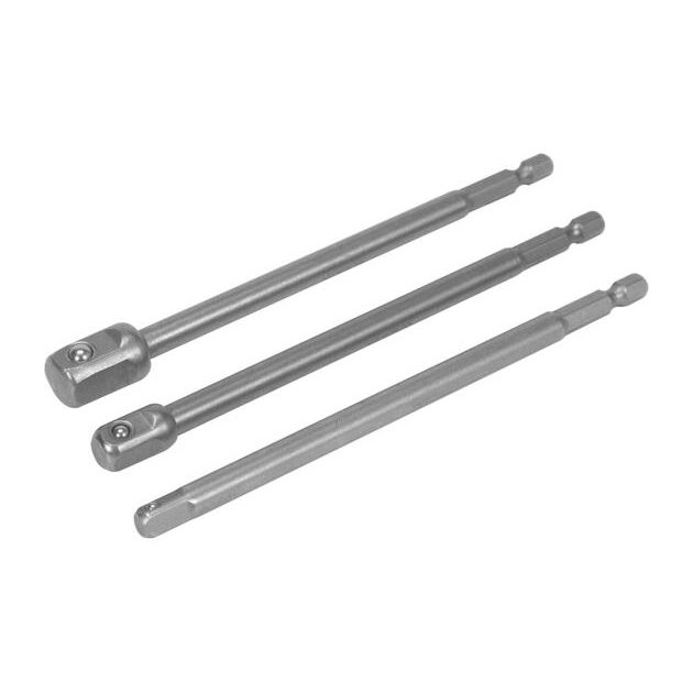 Держатели-адаптеры YATO квадрат 1/4, 3/8, 1/2, L=150 мм, 3 шт (YT-04628), фото , изображение 3 | SNABZHENIE.com.ua