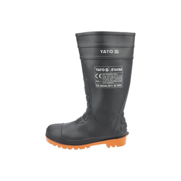 Водонепроницаемые сапоги ПВХ YATO, размер 40, L 38 см, антистатические, фото , изображение 5 | SNABZHENIE.com.ua