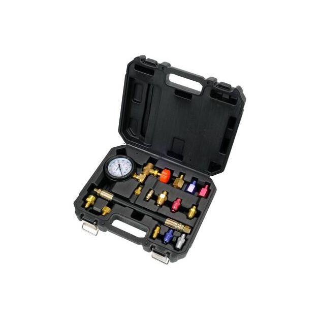 Набор для диагностики гидроусилителя руля YATO, 0-140 Bar, 15 элементов, фото , изображение 2 | SNABZHENIE.com.ua