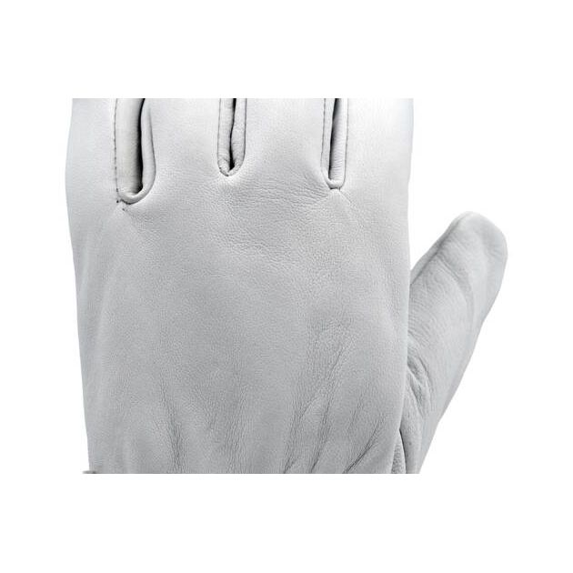 Перчатки рабочие белые YATO с липучкой, кожа, размер 10 (YT-74647), фото , изображение 9 | SNABZHENIE.com.ua