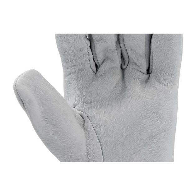 Перчатки рабочие белые YATO с липучкой, кожа, размер 10 (YT-74647), фото , изображение 11 | SNABZHENIE.com.ua