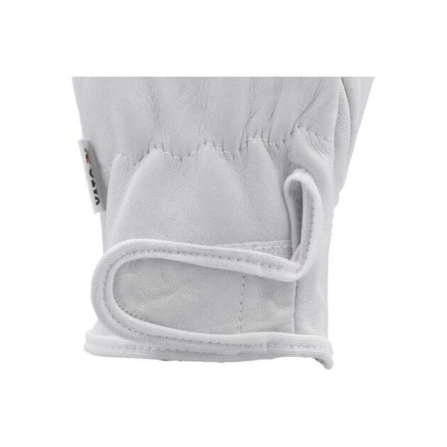 Перчатки рабочие белые YATO с липучкой, кожа, размер 10 (YT-74647), фото , изображение 12 | SNABZHENIE.com.ua