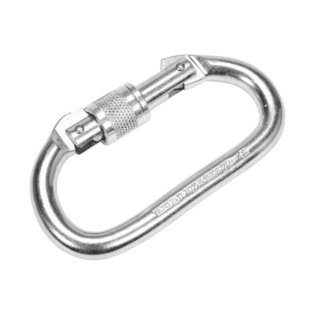 Карабин стальной YATO автозакрывающий, блокировка 16 мм, 115x55 мм, фото , изображение 2 | SNABZHENIE.com.ua Карабин стальной YATO автозакрывающий, блокировка 16 мм, 115x55 мм, фото , изображение 2 | SNABZHENIE.com.ua