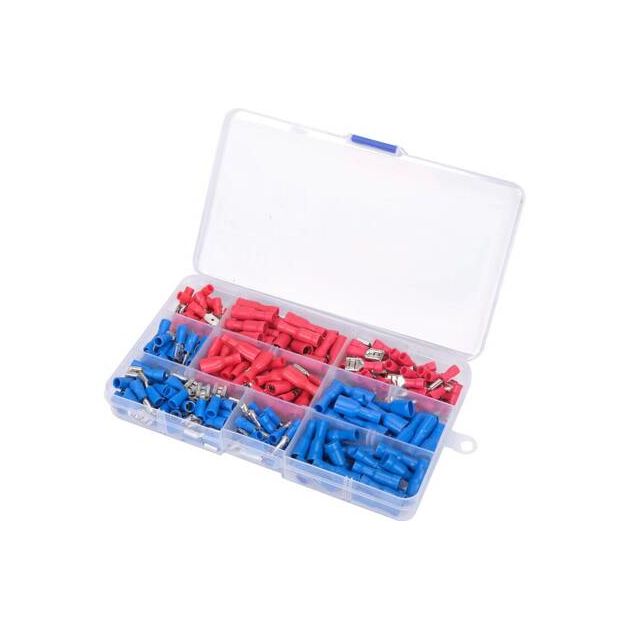 Набір електричних роз'ємів з ізоляцією і клем YATO: 240 шт, у футлярі, фото , зображення 3 | SNABZHENIE.com.ua