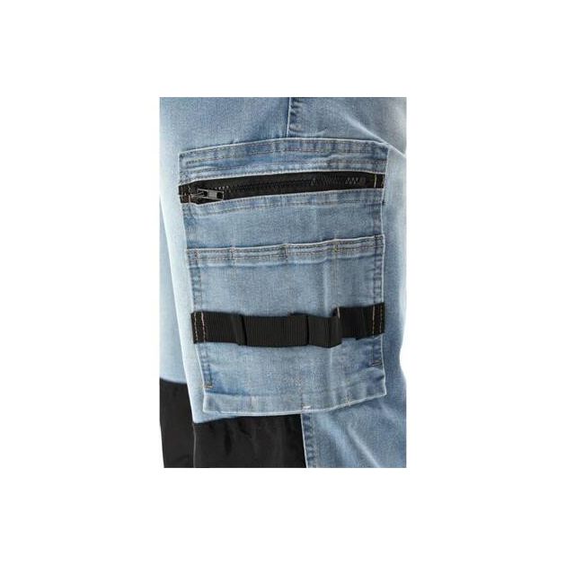 Штани джинсові YATO L/XL, 98-106 см, ріст 180-188 см, голубі, 17 кишень, фото , изображение 14 | SNABZHENIE.com.ua