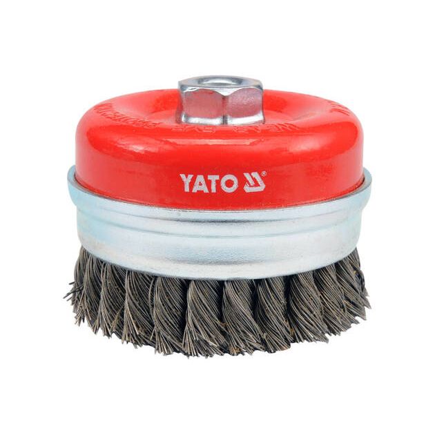 Щетка чашка 100 мм YATO (YT-4769), фото , изображение 2 | SNABZHENIE.com.ua
