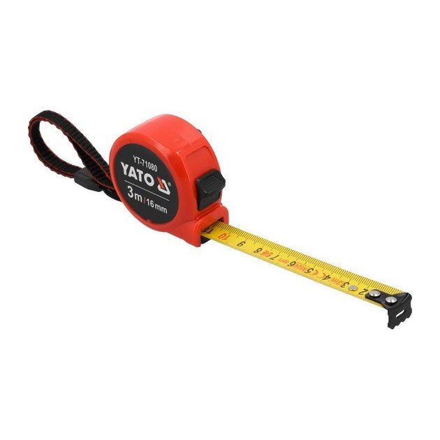 Рулетка измерительная YATO: L= 3 м x16 мм, фото , изображение 3 | SNABZHENIE.com.ua