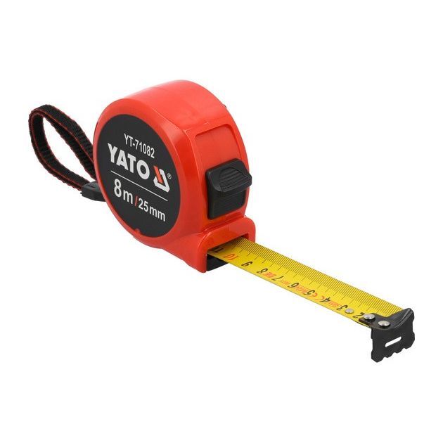 Рулетка измерительная YATO: L= 8 м x25 мм, фото , изображение 3 | SNABZHENIE.com.ua