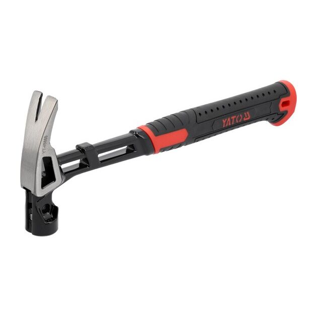 Молоток стальной YATO 450 г, обух 130x30x30 мм, длина 340 мм с магнитом, фото , изображение 2 | SNABZHENIE.com.ua