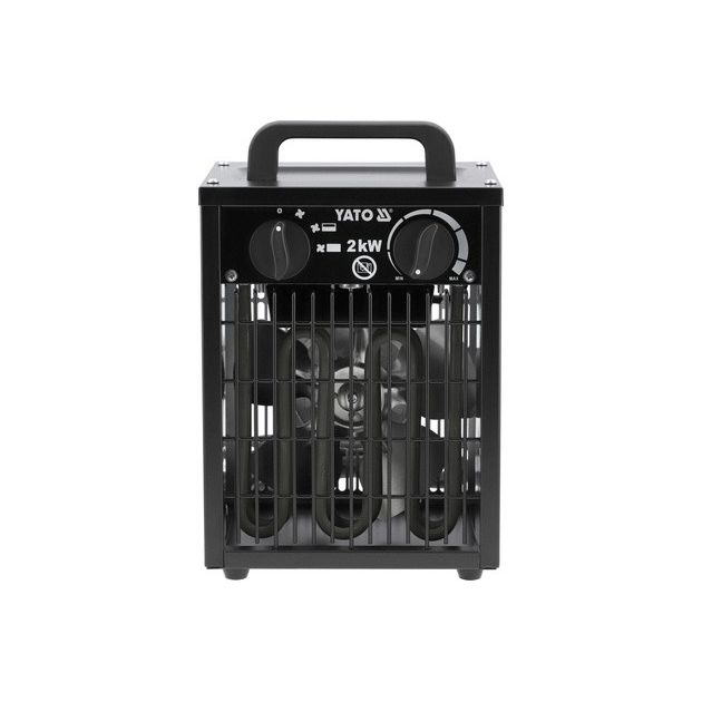 Нагреватель YATO 230В, 2кВт, с вентилятором, обогрев до 20 м², фото , изображение 2 | SNABZHENIE.com.ua