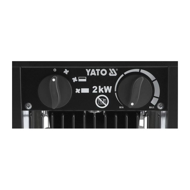 Нагреватель YATO 230В, 2кВт, с вентилятором, обогрев до 20 м², фото , изображение 4 | SNABZHENIE.com.ua