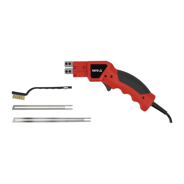 Термонож для пінопласту YATO, 230В, 150Вт, макс. 500°C, 2 леза 220/150мм, фото , изображение 3 | SNABZHENIE.com.ua