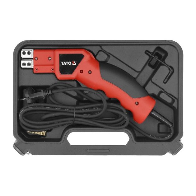 Термонож для пінопласту YATO, 230В, 150Вт, макс. 500°C, 2 леза 220/150мм, фото , изображение 5 | SNABZHENIE.com.ua