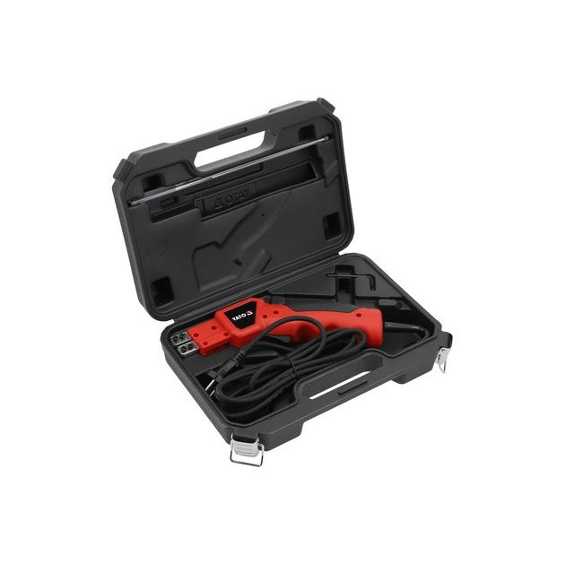 Термонож для пінопласту YATO, 230В, 150Вт, макс. 500°C, 2 леза 220/150мм, фото , изображение 6 | SNABZHENIE.com.ua