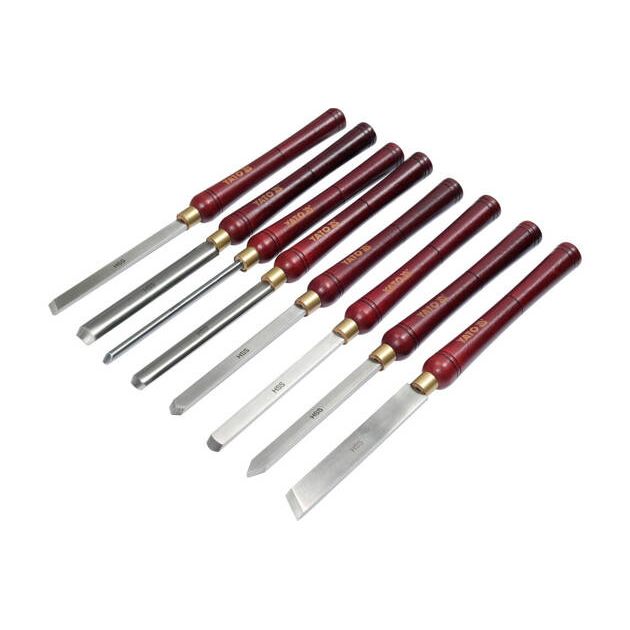 Резцы токарные по дереву YATO 8 шт. в футляре, длина 435 мм, фото , изображение 2 | SNABZHENIE.com.ua