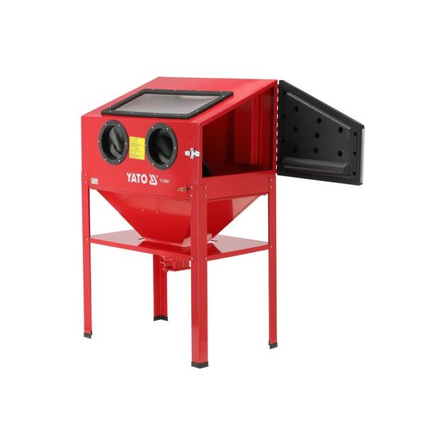 Піскоструйна камера електр 230 В YATO: 220 л, 0.27-0.82 МПа, спож.пов. 424-707 л/хв, 138х 94х 58 см, фото , зображення 2 | SNABZHENIE.com.ua