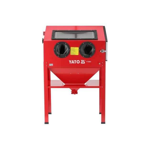 Піскоструйна камера електр 230 В YATO: 220 л, 0.27-0.82 МПа, спож.пов. 424-707 л/хв, 138х 94х 58 см, фото , зображення 3 | SNABZHENIE.com.ua