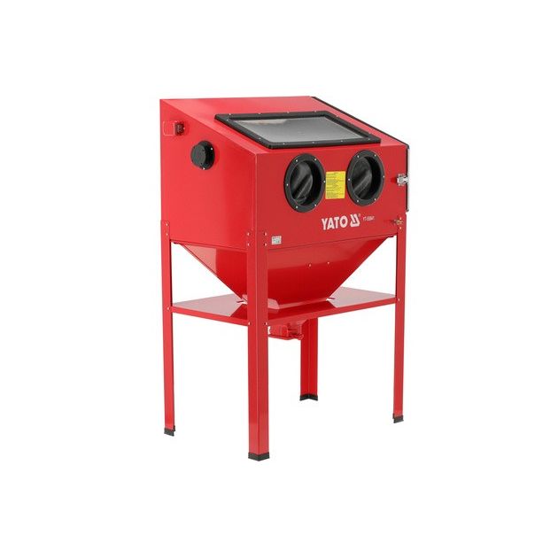 Піскоструйна камера електр 230 В YATO: 220 л, 0.27-0.82 МПа, спож.пов. 424-707 л/хв, 138х 94х 58 см, фото , зображення 4 | SNABZHENIE.com.ua