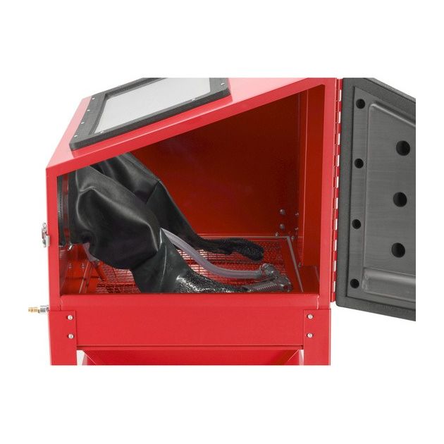 Піскоструйна камера електр 230 В YATO: 220 л, 0.27-0.82 МПа, спож.пов. 424-707 л/хв, 138х 94х 58 см, фото , зображення 7 | SNABZHENIE.com.ua