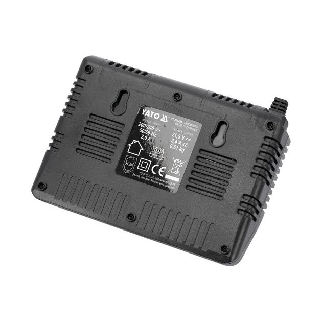 Зарядное устройство YATO для Li-Ion 18 В, 2 А, 2 терминала, 230 В, фото , изображение 4 | SNABZHENIE.com.ua