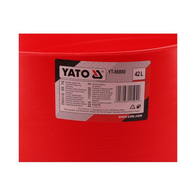 Відро-контейнер з 2-ма ручками еластичне YATO, фото , зображення 5 | SNABZHENIE.com.ua