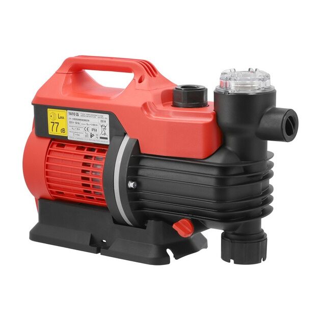 Насос водяной сетевой YATO 850Вт, 3600 л/ч, глубина 8м, высота 38м, фото , изображение 2 | SNABZHENIE.com.ua