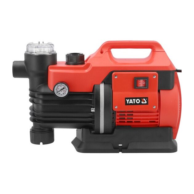 Насос водяной сетевой YATO 850Вт, 3600 л/ч, глубина 8м, высота 38м, фото , изображение 3 | SNABZHENIE.com.ua