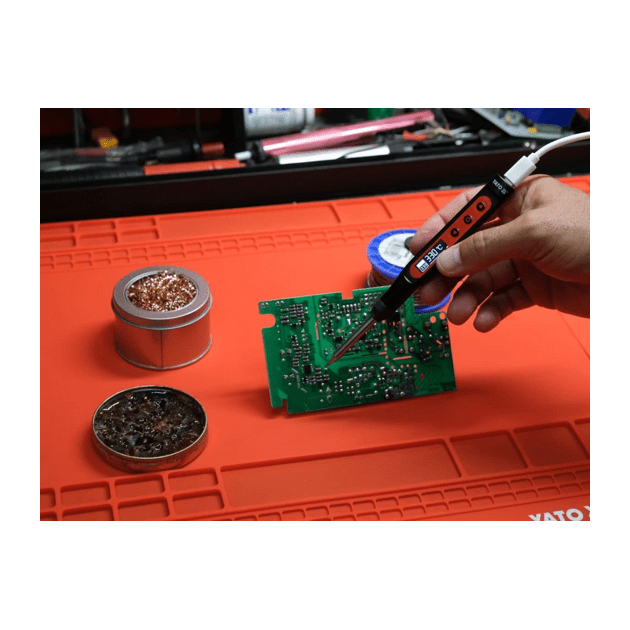 Паяльник YATO 9-24В, 18-65Вт, t=90-480°C, наконечник Т12, фото , изображение 14 | SNABZHENIE.com.ua