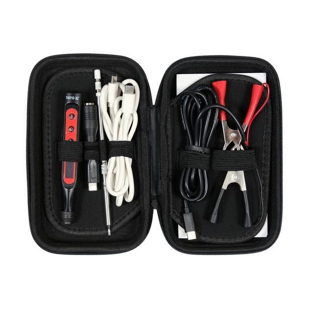 Паяльник YATO 9-24В, 18-65Вт, t=90-480°C, наконечник Т12, фото , изображение 9 | SNABZHENIE.com.ua