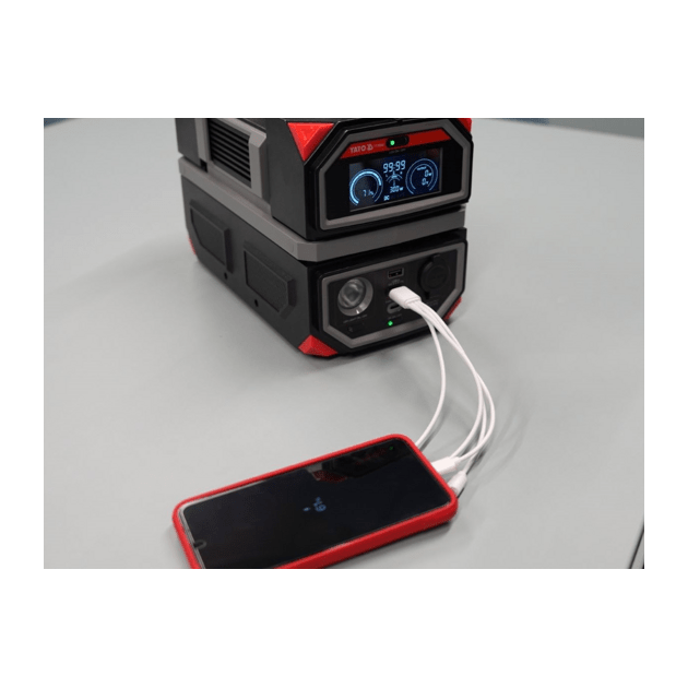 Зарядная станция YATO 315 Втч, 300/600 Вт, порты 230V AC, USB YT-83090, фото , изображение 15 | SNABZHENIE.com.ua