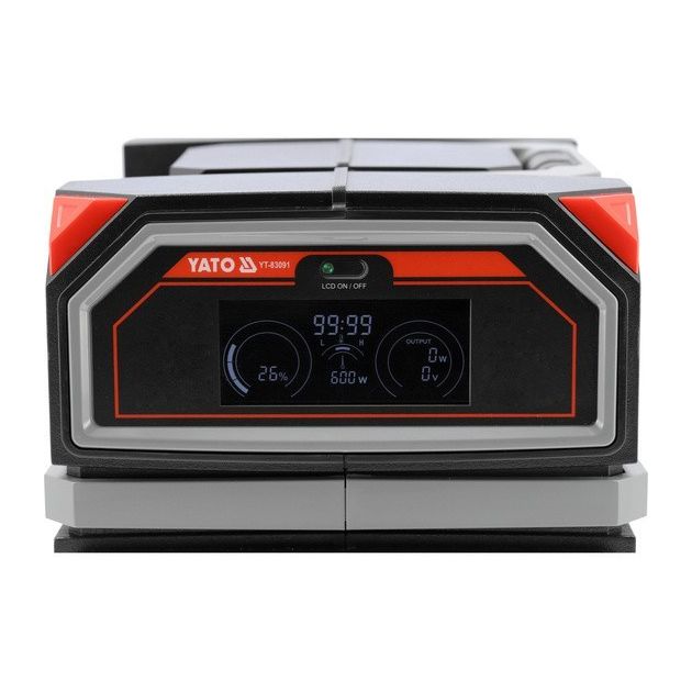 Зарядная станция YATO 504 Втч, выход 600/1200 Вт, порты 230V AC, USB, фото , изображение 5 | SNABZHENIE.com.ua