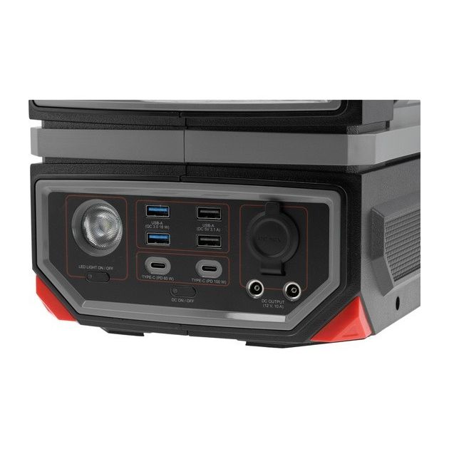 Зарядная станция YATO 504 Втч, выход 600/1200 Вт, порты 230V AC, USB, фото , изображение 6 | SNABZHENIE.com.ua