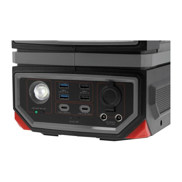 Зарядная станция YATO 504 Втч, выход 600/1200 Вт, порты 230V AC, USB, фото , изображение 7 | SNABZHENIE.com.ua