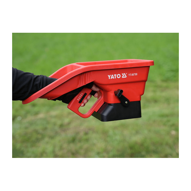 Сівалка і розкидач ручна YATO бункер- 3 л/ 2,5кг, зона обробки- 1,8-3,6 м, 43x20x19,5 см, 5 положень, фото , зображення 10 | SNABZHENIE.com.ua