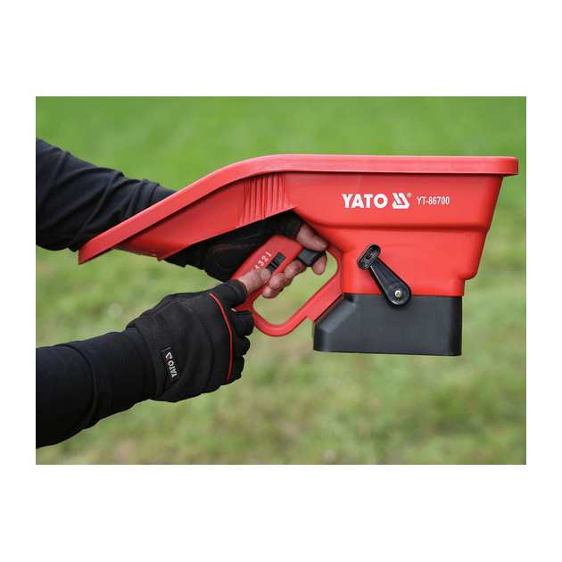 Сівалка і розкидач ручна YATO бункер- 3 л/ 2,5кг, зона обробки- 1,8-3,6 м, 43x20x19,5 см, 5 положень, фото , зображення 11 | SNABZHENIE.com.ua